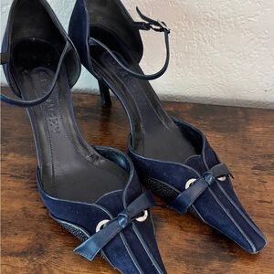 Givenchy Vintage Navy Blue Women's Heels 37